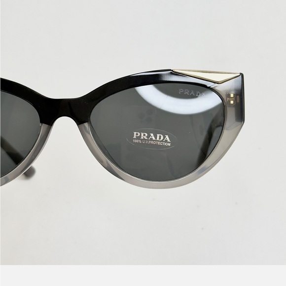 Prada Black and Gray Cat-Eye Sunglasses with Gradient Design (NIB) - Picture 6 of 9
